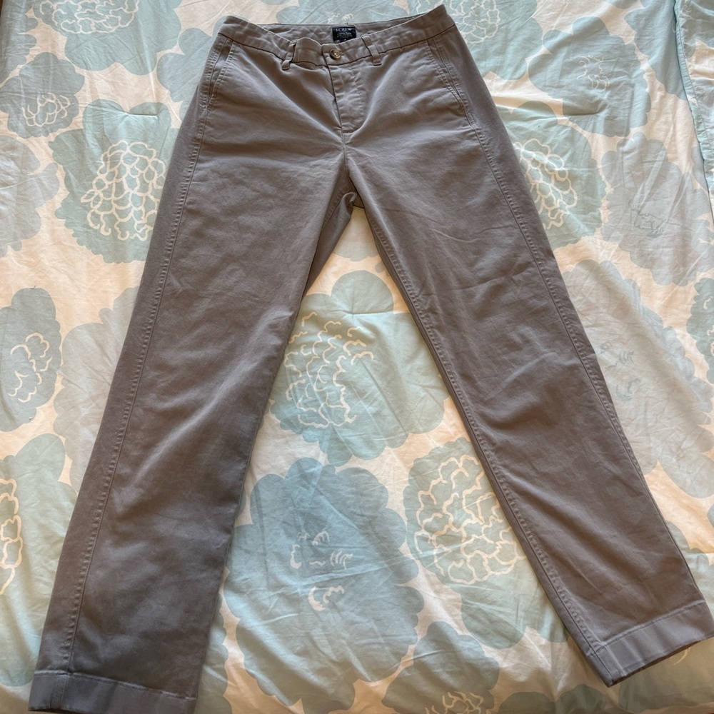 NWOT J. Crew High Rise Girlfriend chinos - Grey, size 4